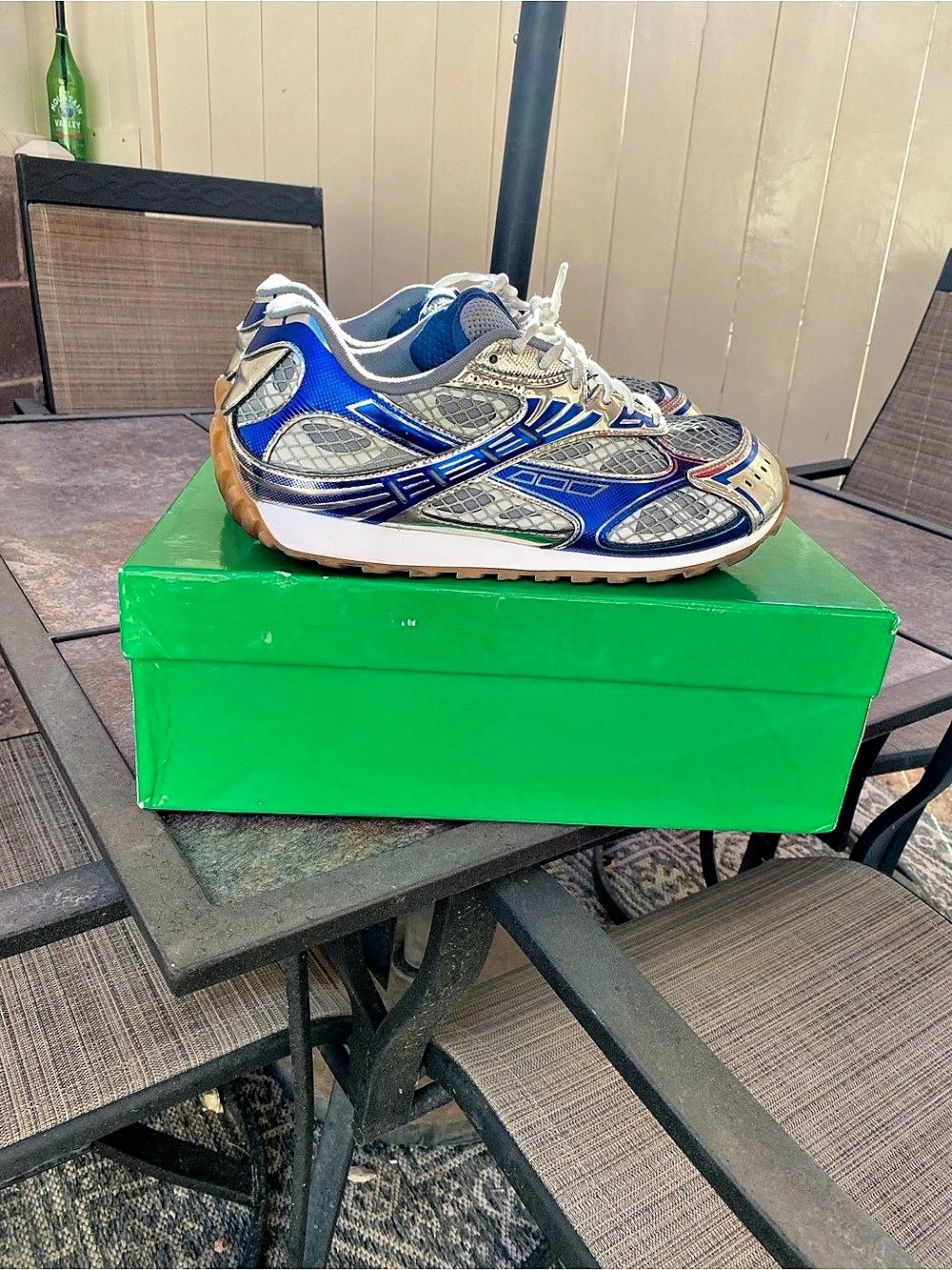 Bottega Veneta Orbit Sneaker Blue & Silver EU 45